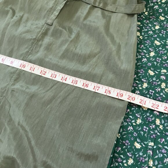 Vintage Vicini by G.A.T. Mini Dress Womens Green Belted Y2K 2000s - Picture 11 of 12